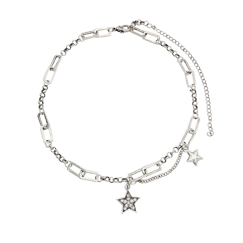 Hip Hop Cool Star Necklace Women''s Fashion Light Luxury