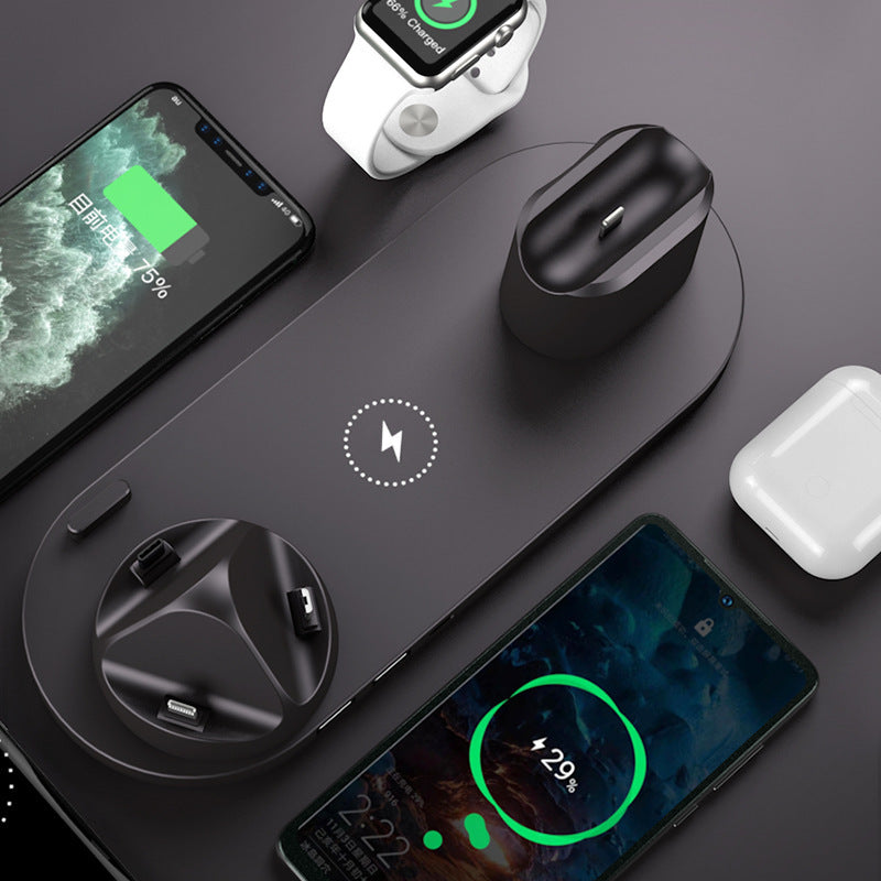 6 en 1 Station de Charge Sans Fil – Chargeur Rapide pour iPhone, Apple Watch & AirPods