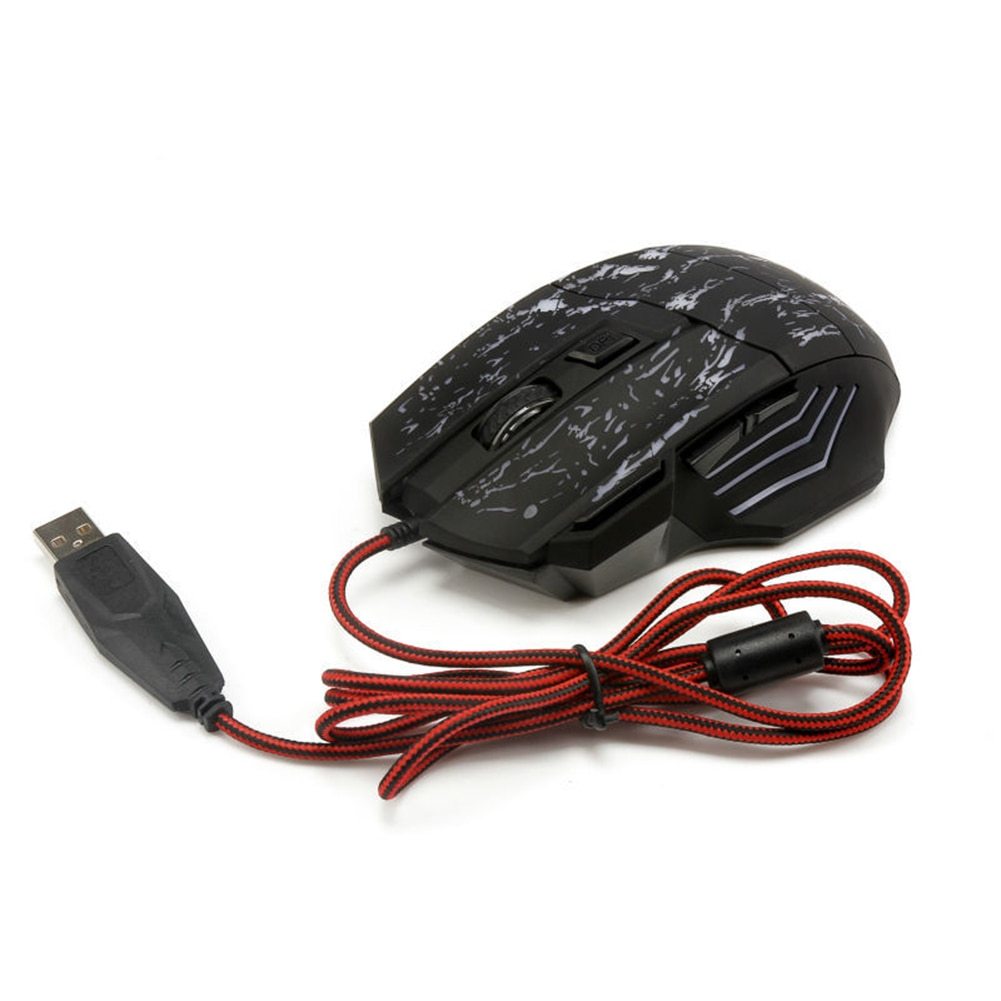 Souris Gaming Ergonomique – Haute Précision, Rétroéclairage LED & Réglage DPI