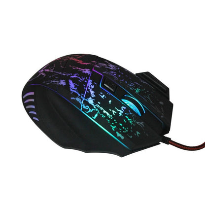 Souris Gaming Ergonomique – Haute Précision, Rétroéclairage LED & Réglage DPI
