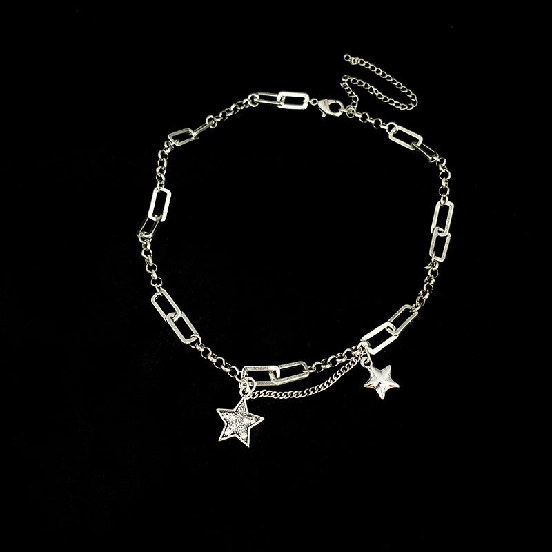 Hip Hop Cool Star Necklace Women''s Fashion Light Luxury