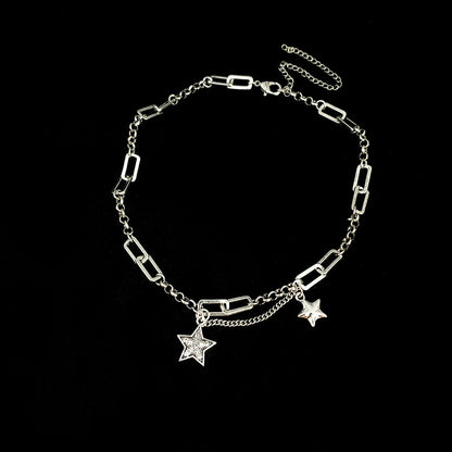 Hip Hop Cool Star Necklace Women''s Fashion Light Luxury