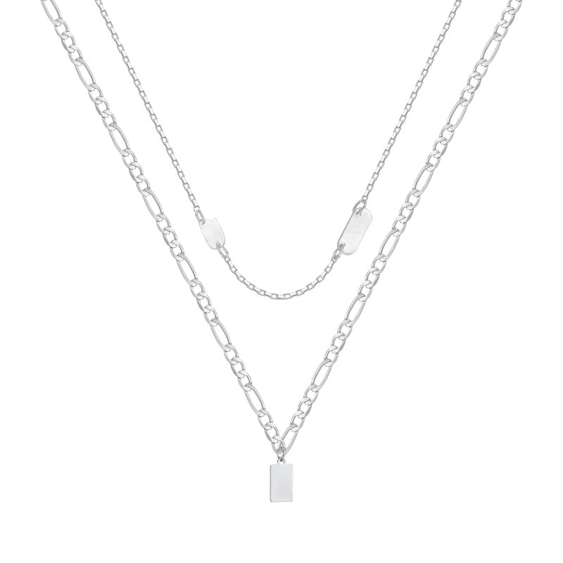 Simple Double Layer Stacked Necklace For Women"s New Fashion In