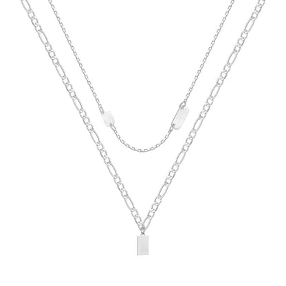 Simple Double Layer Stacked Necklace For Women"s New Fashion In