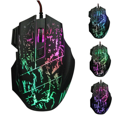 Souris Gaming Ergonomique – Haute Précision, Rétroéclairage LED & Réglage DPI