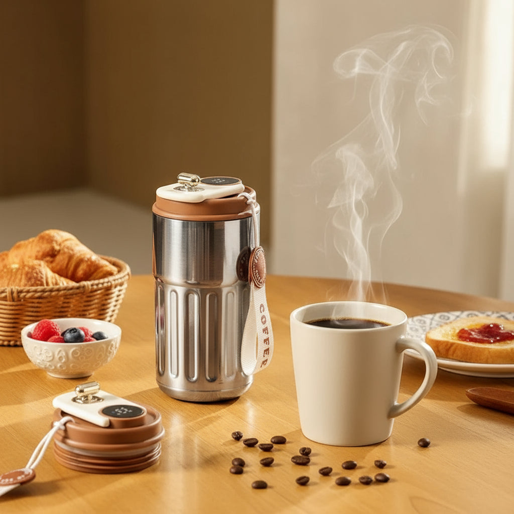 Bouteille Isotherme Intelligente 450 ml – Gourde Inox avec Affichage Digital & Isolation Thermique