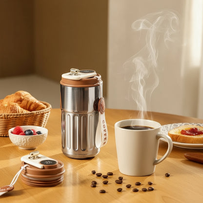 Bouteille Isotherme Intelligente 450 ml – Gourde Inox avec Affichage Digital & Isolation Thermique