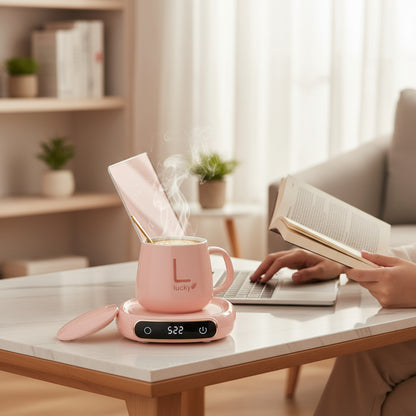 Chauffe-Tasse Électrique Intelligent – Dessous de Tasse Chauffant à Température Constante pour Bureau