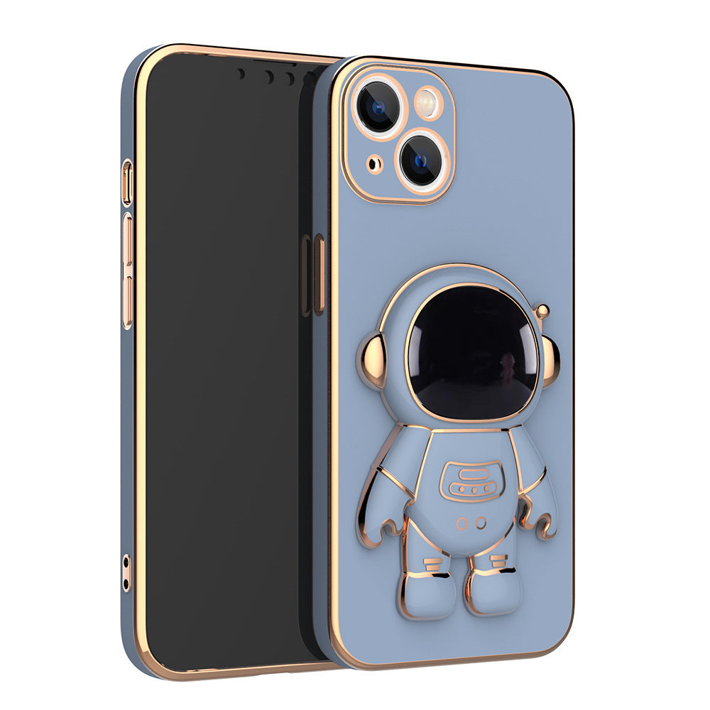 Coque iPhone dessin animé en TPU souple – Protection antichoc et design mignon (disponible en 6 couleurs) avec figurine d'astronaute.