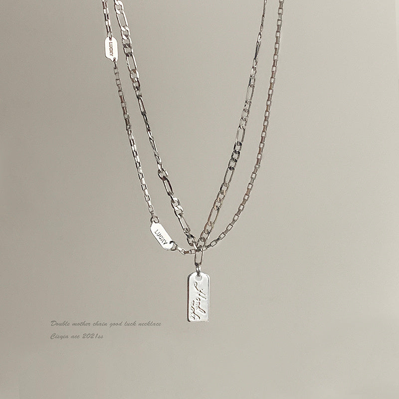 Simple Double Layer Stacked Necklace For Women"s New Fashion In