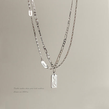 Simple Double Layer Stacked Necklace For Women"s New Fashion In
